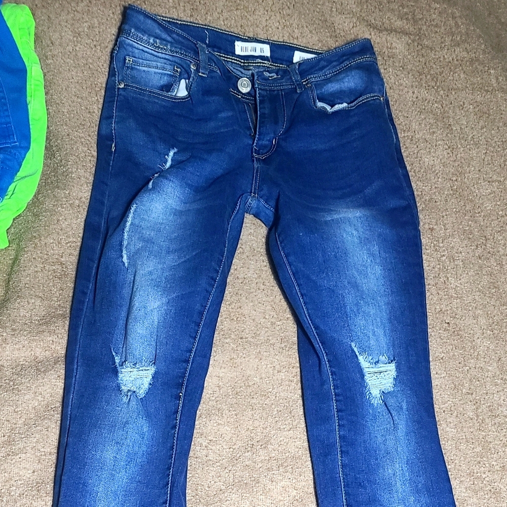 Denim skinny jeans